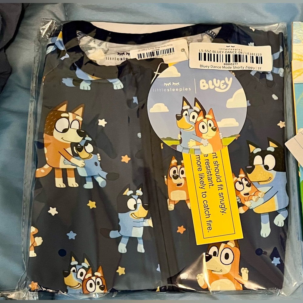 Little Sleepies Bluey Dance Mode Shortie Zippy 3T NWT